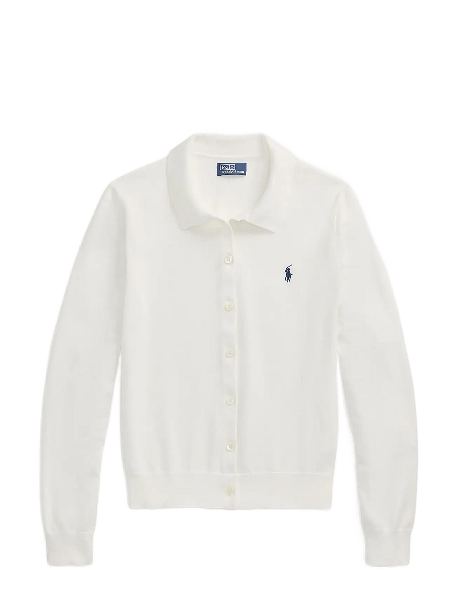 Polo Ralph Lauren - Polo-Collar Buttoned Cardigan - cardigans - white - 1