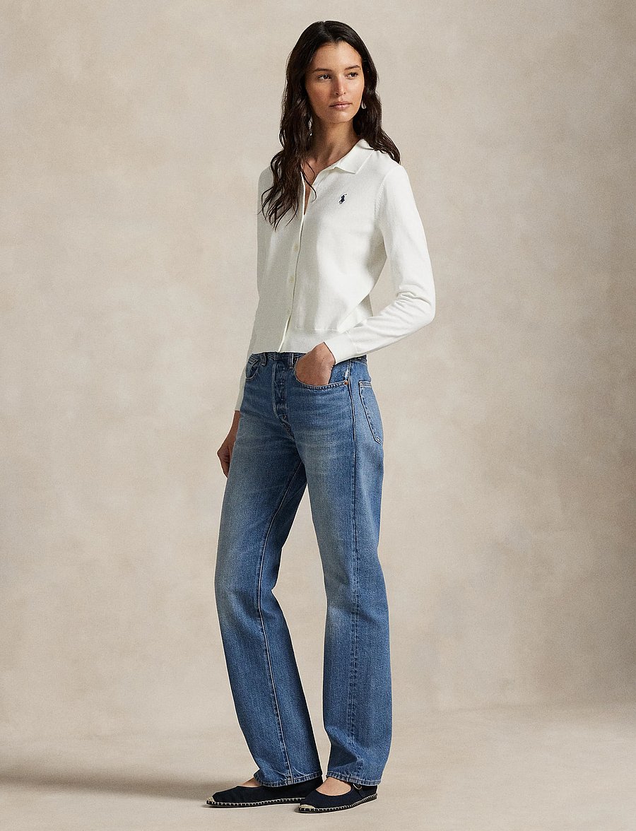 Polo Ralph Lauren - Polo-Collar Buttoned Cardigan - cardigans - white - 0