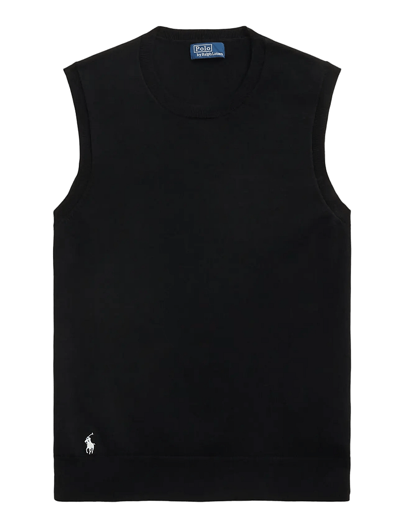 Polo Ralph Lauren - Sleeveless Crewneck Sweater - kootud vestid - polo black - 1