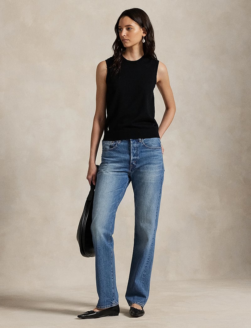 Polo Ralph Lauren - Sleeveless Crewneck Sweater - kootud vestid - polo black - 0