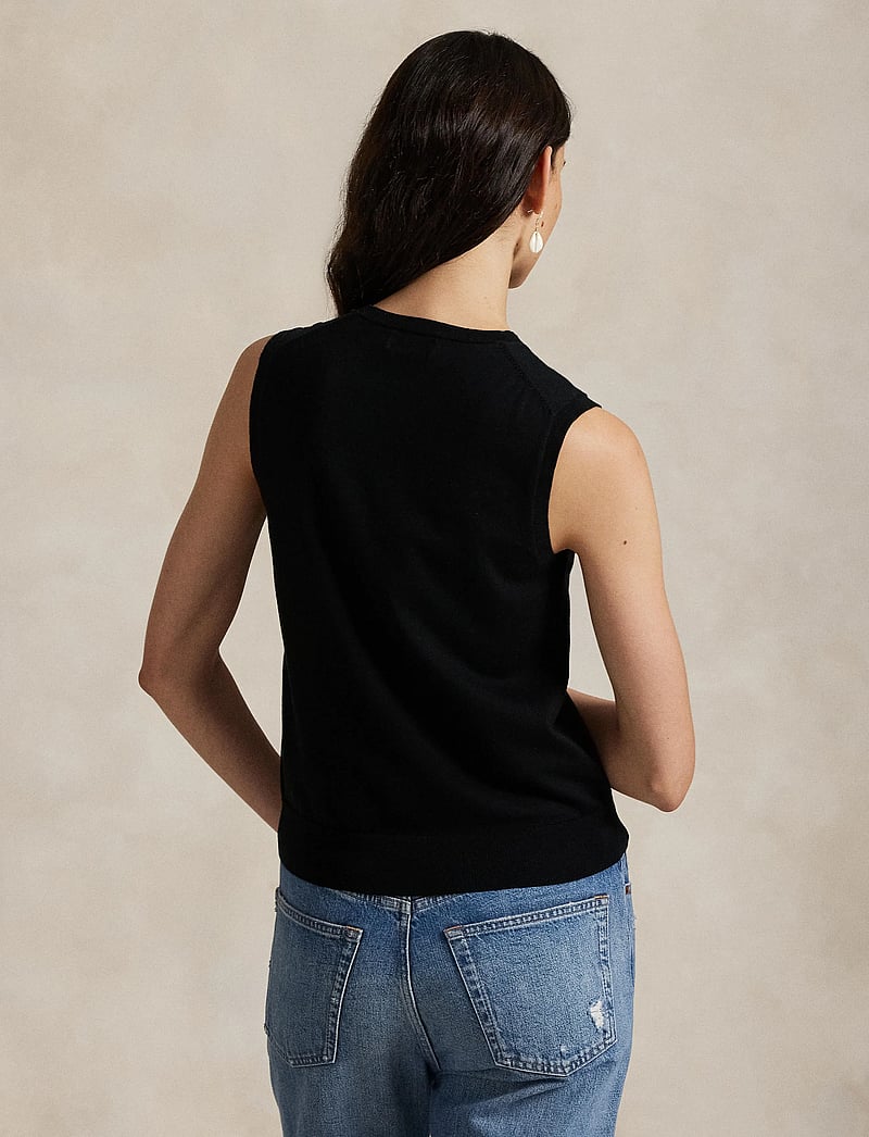Polo Ralph Lauren - Sleeveless Crewneck Sweater - kootud vestid - polo black - 2