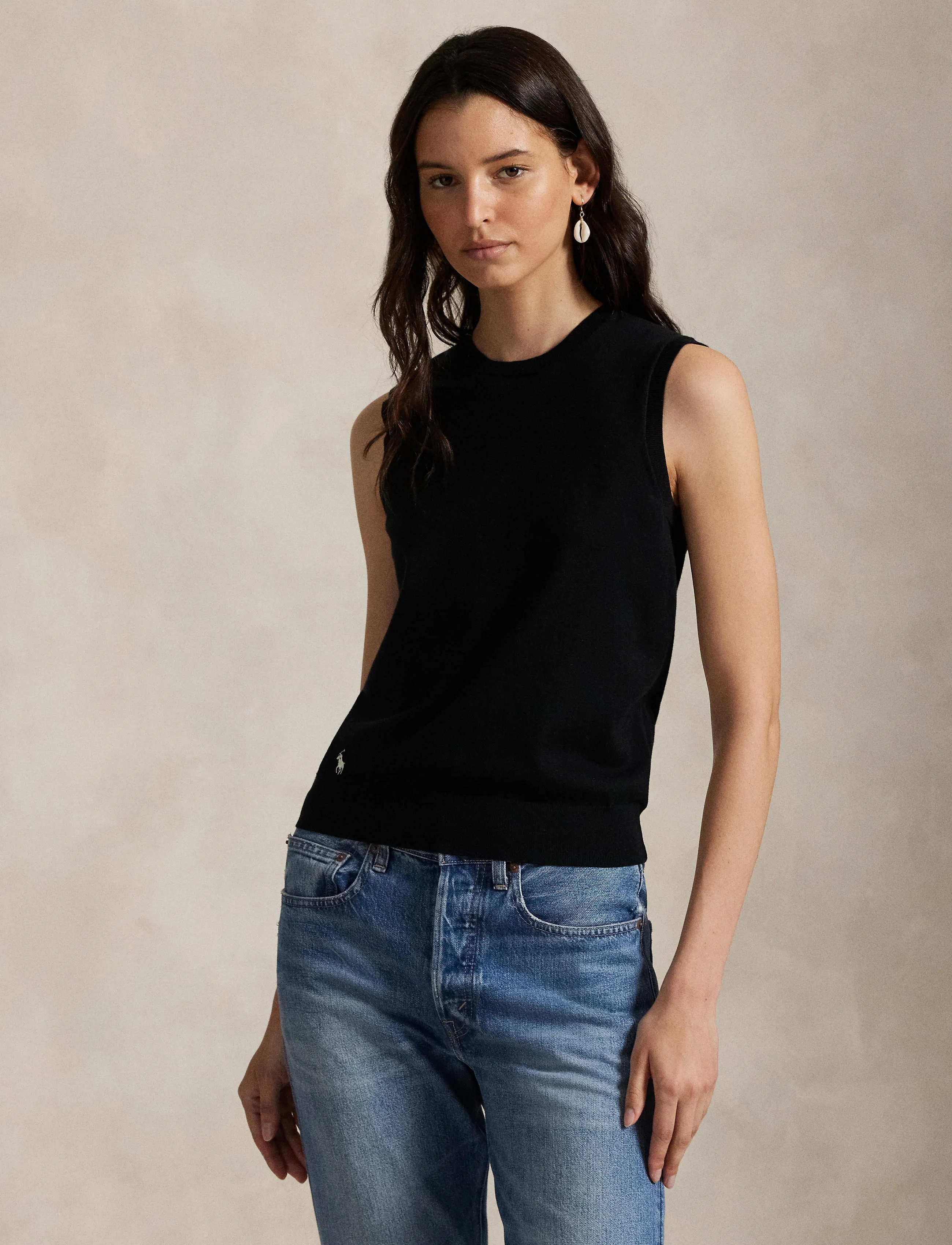 Polo Ralph Lauren - Sleeveless Crewneck Sweater - polo black - 3