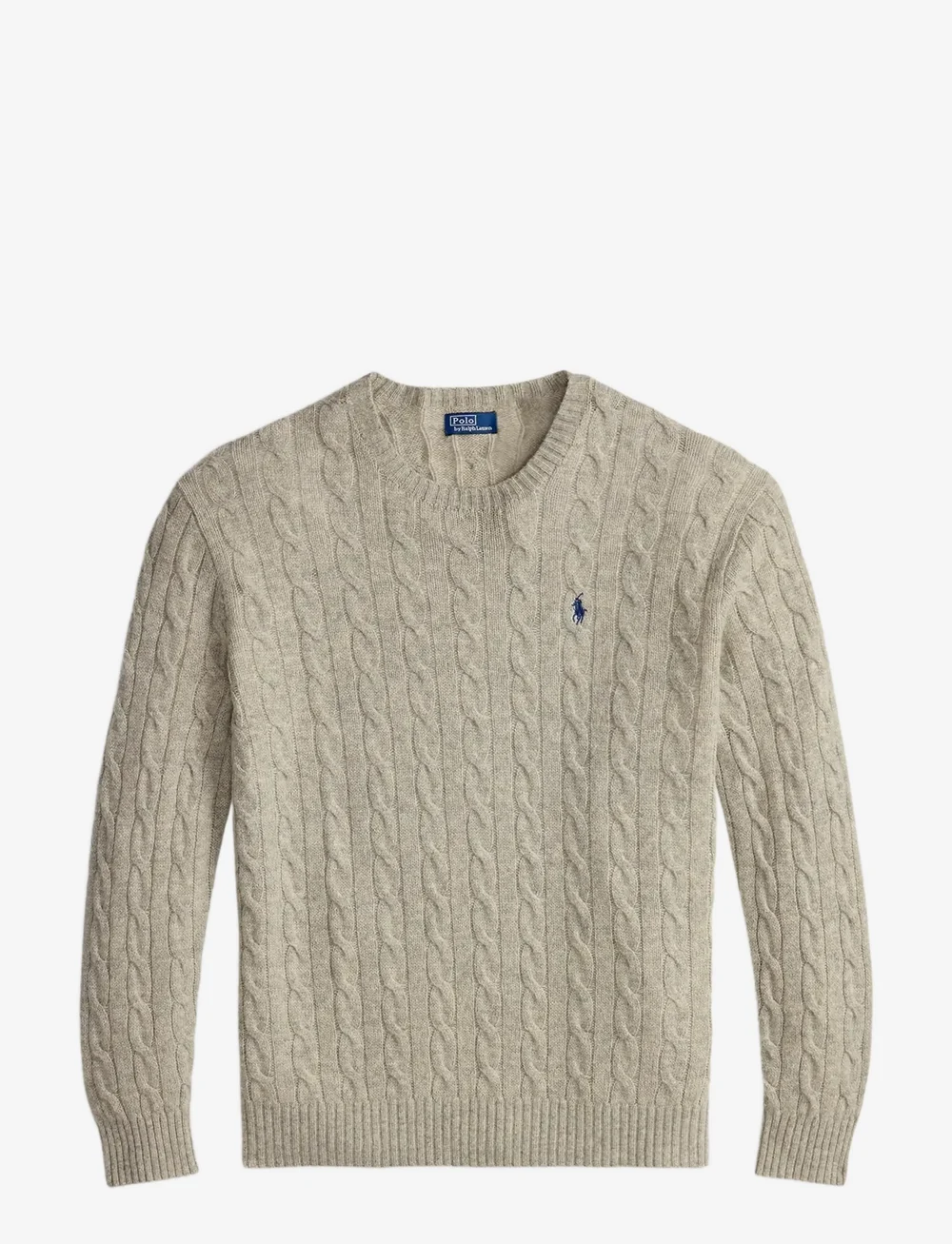 Polo Ralph Lauren - Cable Wool-Cashmere Crewneck Sweater - sviitrid - light vintage hea - 1
