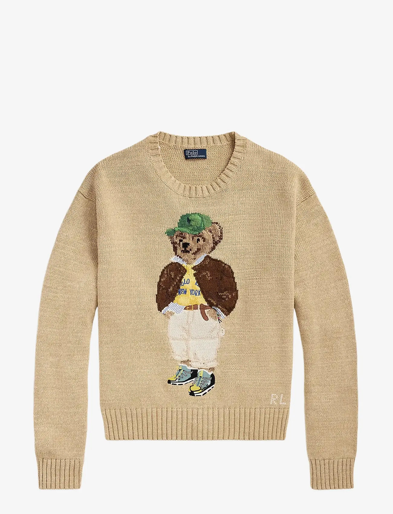 Polo Ralph Lauren - Polo Bear Cotton Crewneck Sweater - striktrøjer - tan multi - 1