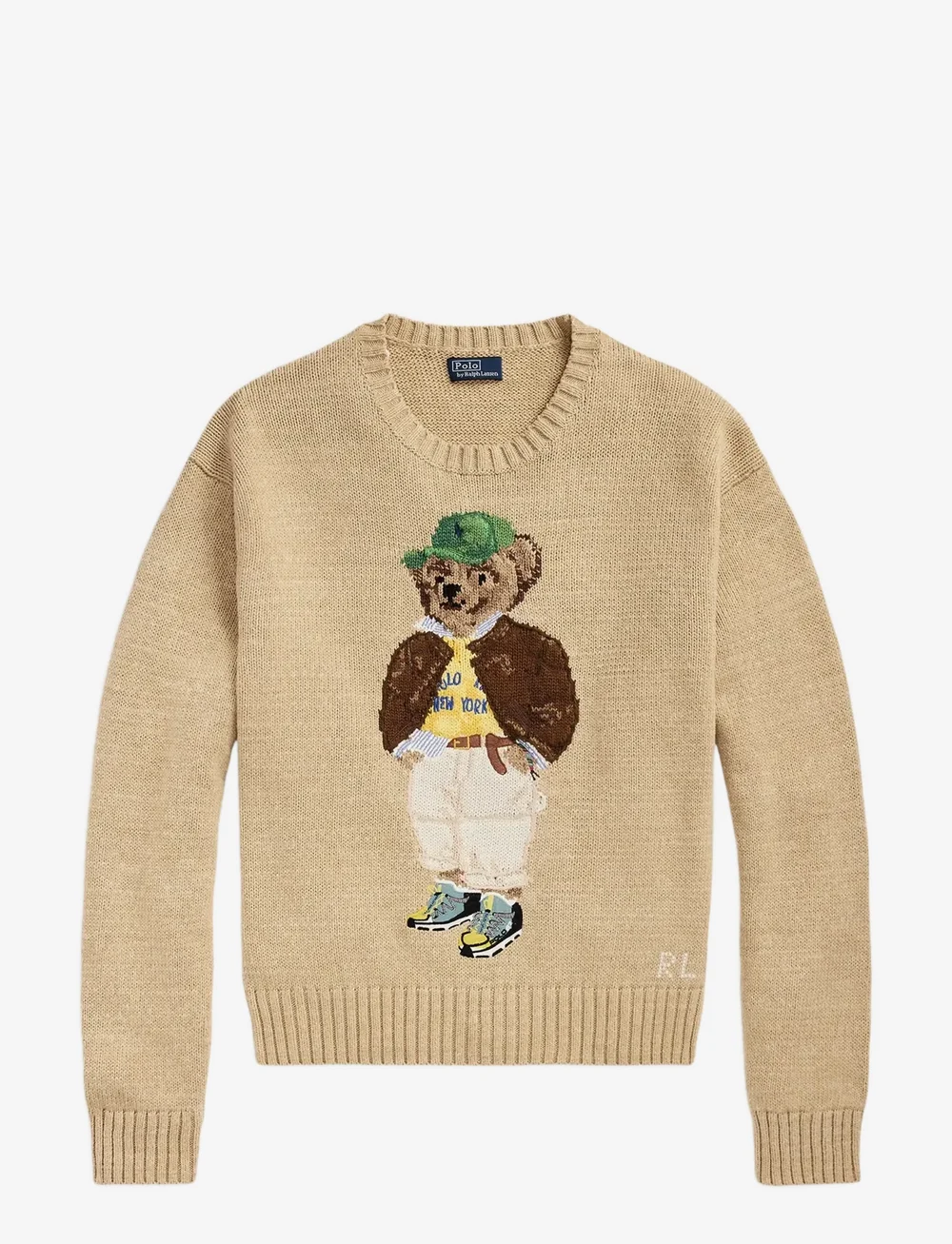 Polo Ralph Lauren - Polo Bear Cotton Crewneck Sweater - pullover - tan multi - 1