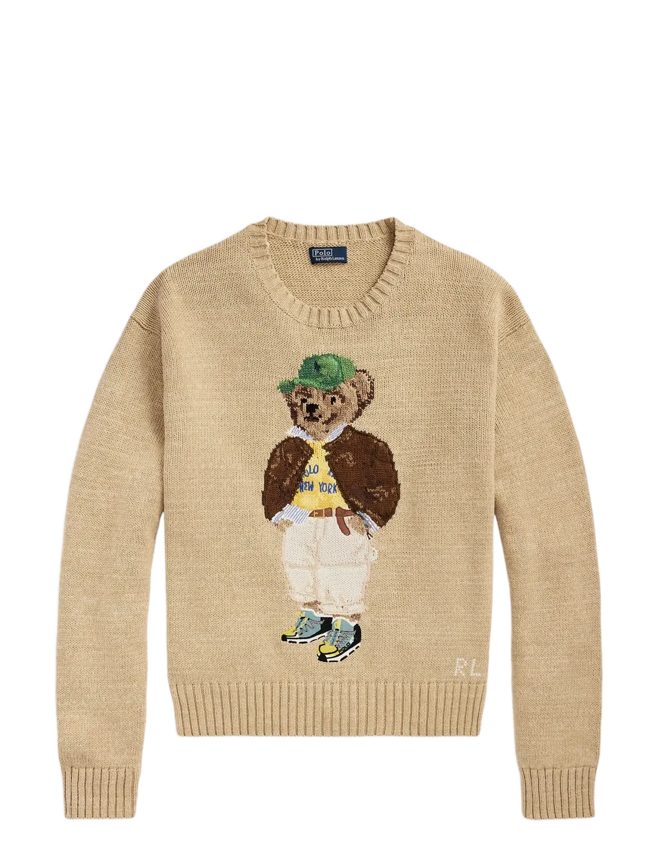 Polo Ralph Lauren Polo Bear Cotton Crewneck Sweater - Pullover - TAN MULTI / beige