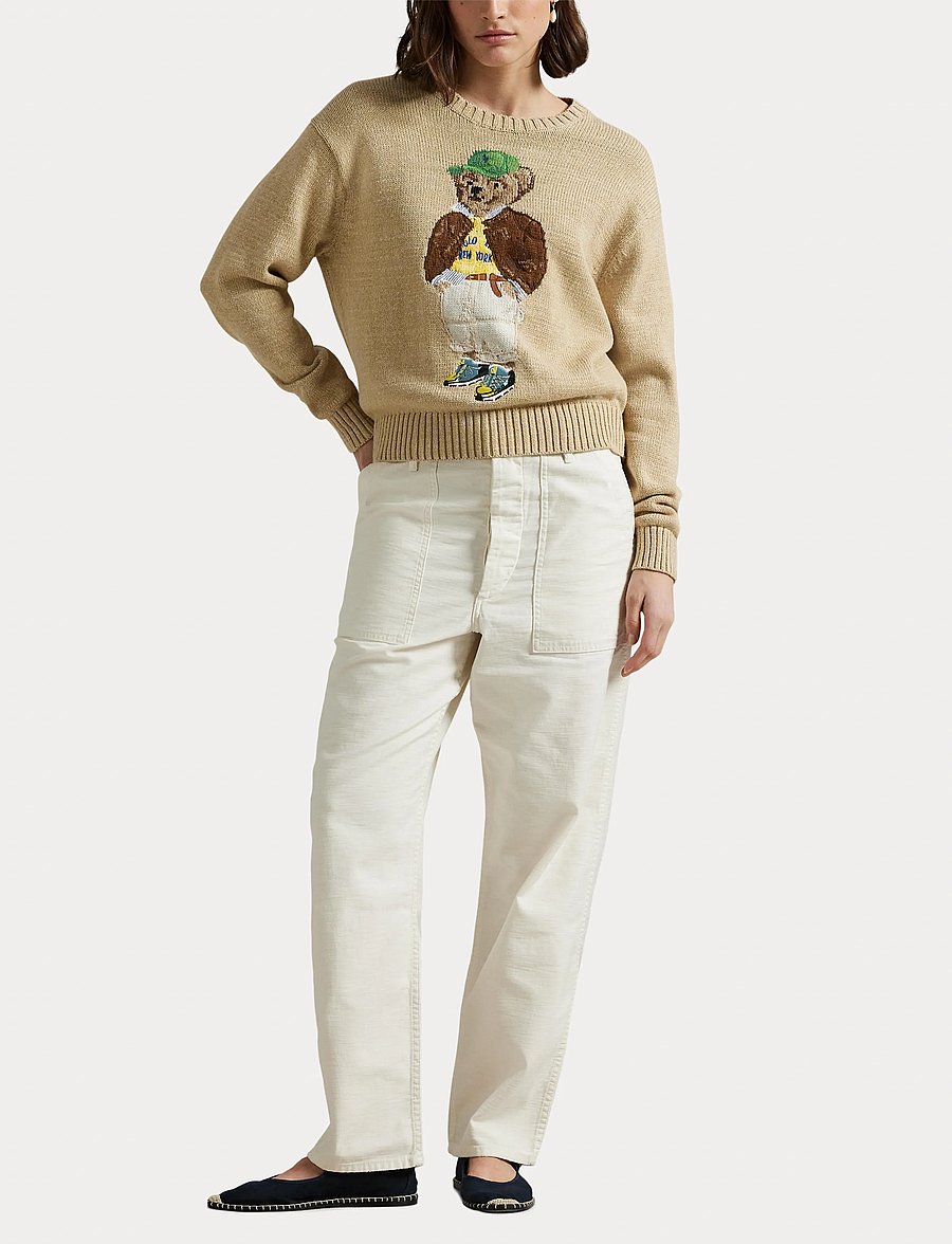 Polo Ralph Lauren - Polo Bear Cotton Crewneck Sweater - tan multi - 4