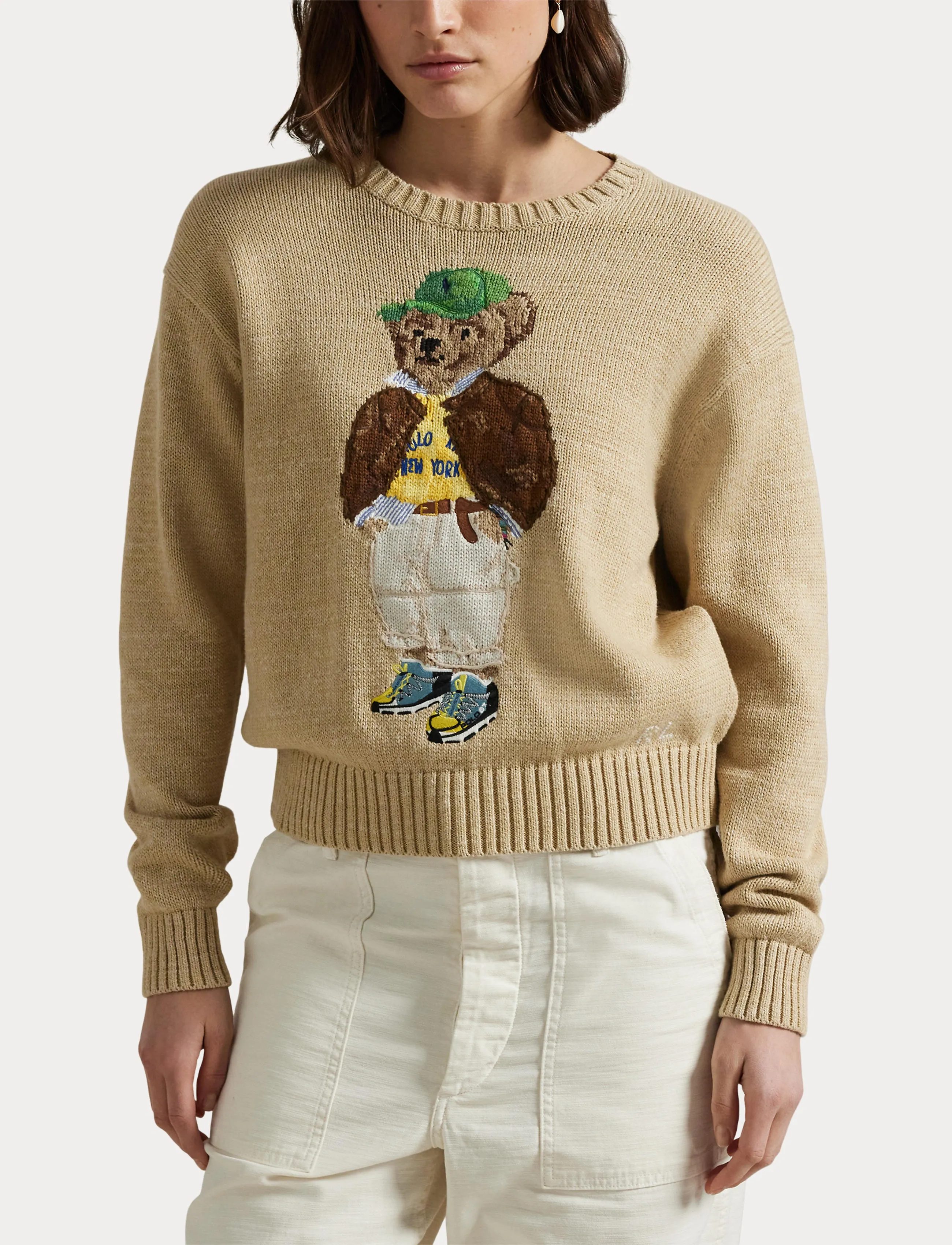 Polo Ralph Lauren - Polo Bear Cotton Crewneck Sweater - tan multi - 5