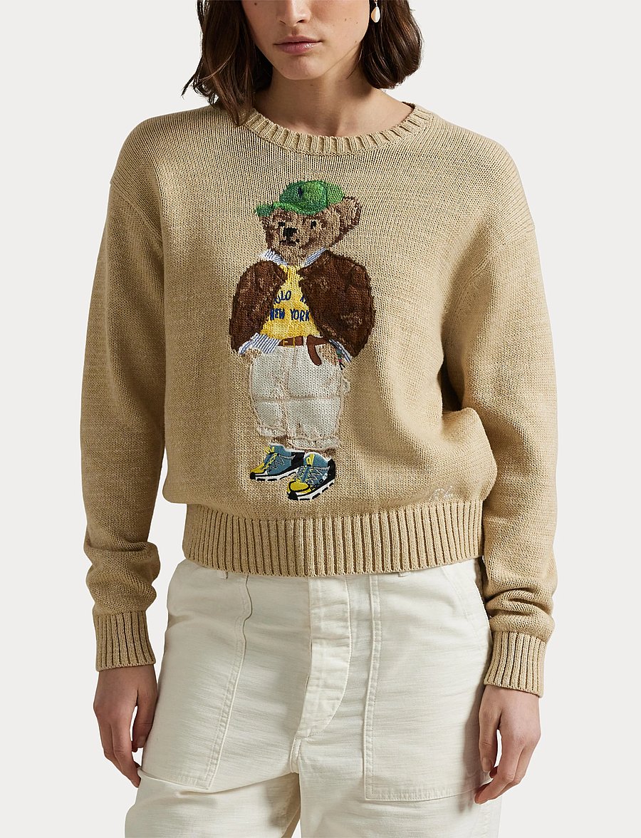 Polo Ralph Lauren - Polo Bear Cotton Crewneck Sweater - tan multi - 5