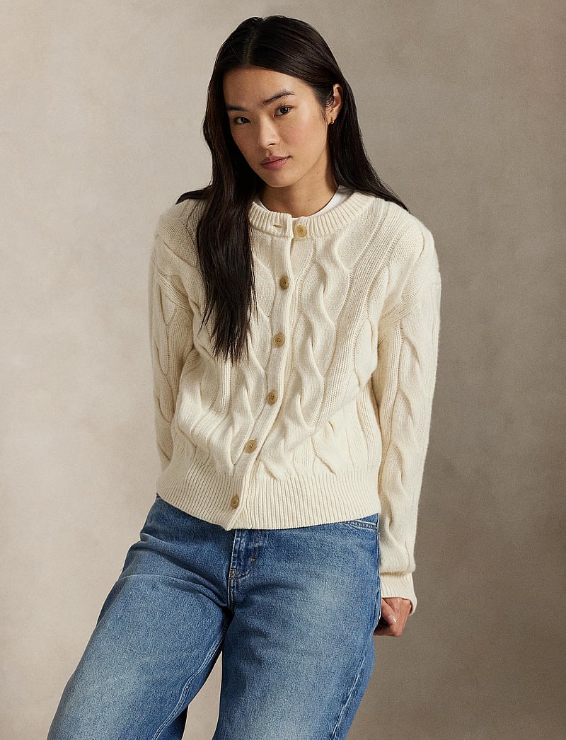 Polo Ralph Lauren - Cable-Knit Wool-Cashmere Cardigan - kashmir - authentic cream - 3