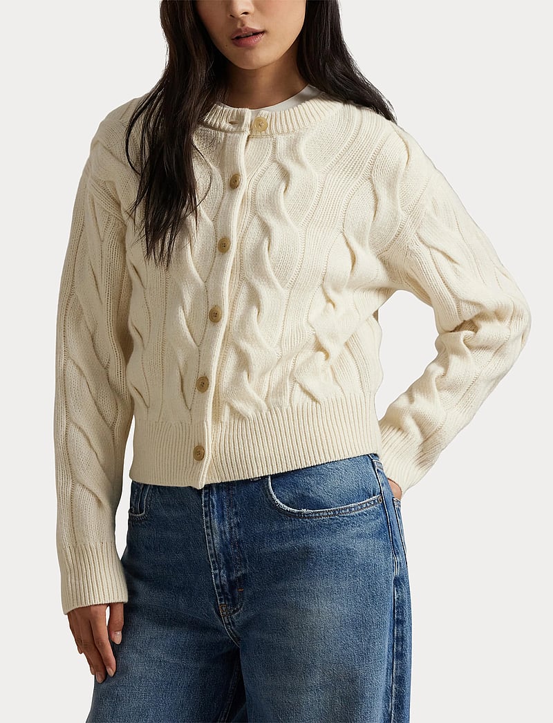 Polo Ralph Lauren - Cable-Knit Wool-Cashmere Cardigan - kashmir - authentic cream - 5