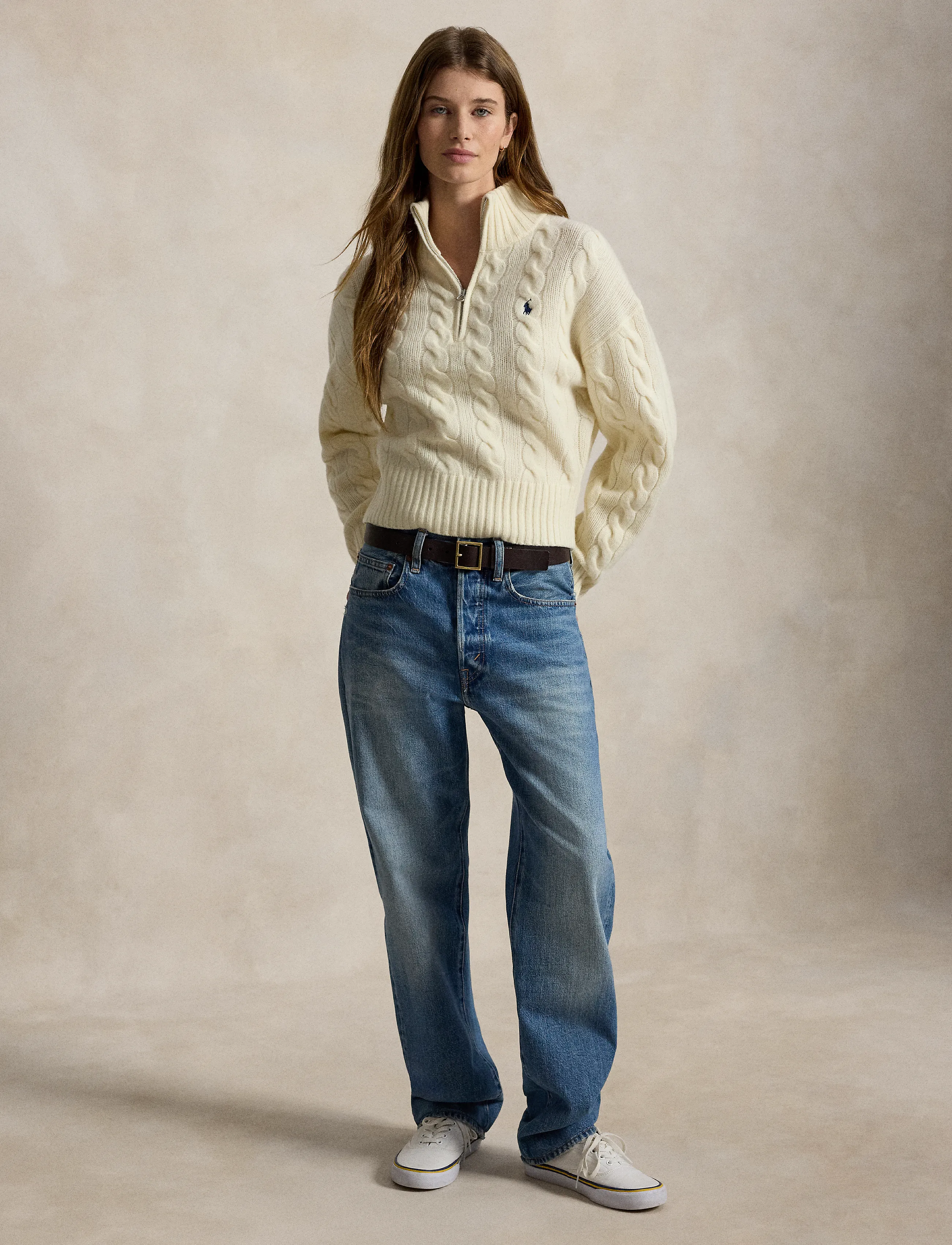 Polo Ralph Lauren - Cable Wool-Cashmere Half-Zip Sweater - cashmere - authentic cream - 5
