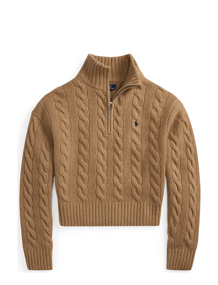 Polo Ralph Lauren - Cable Wool-Cashmere Half-Zip Sweater - kaschmir - collection camel - 0