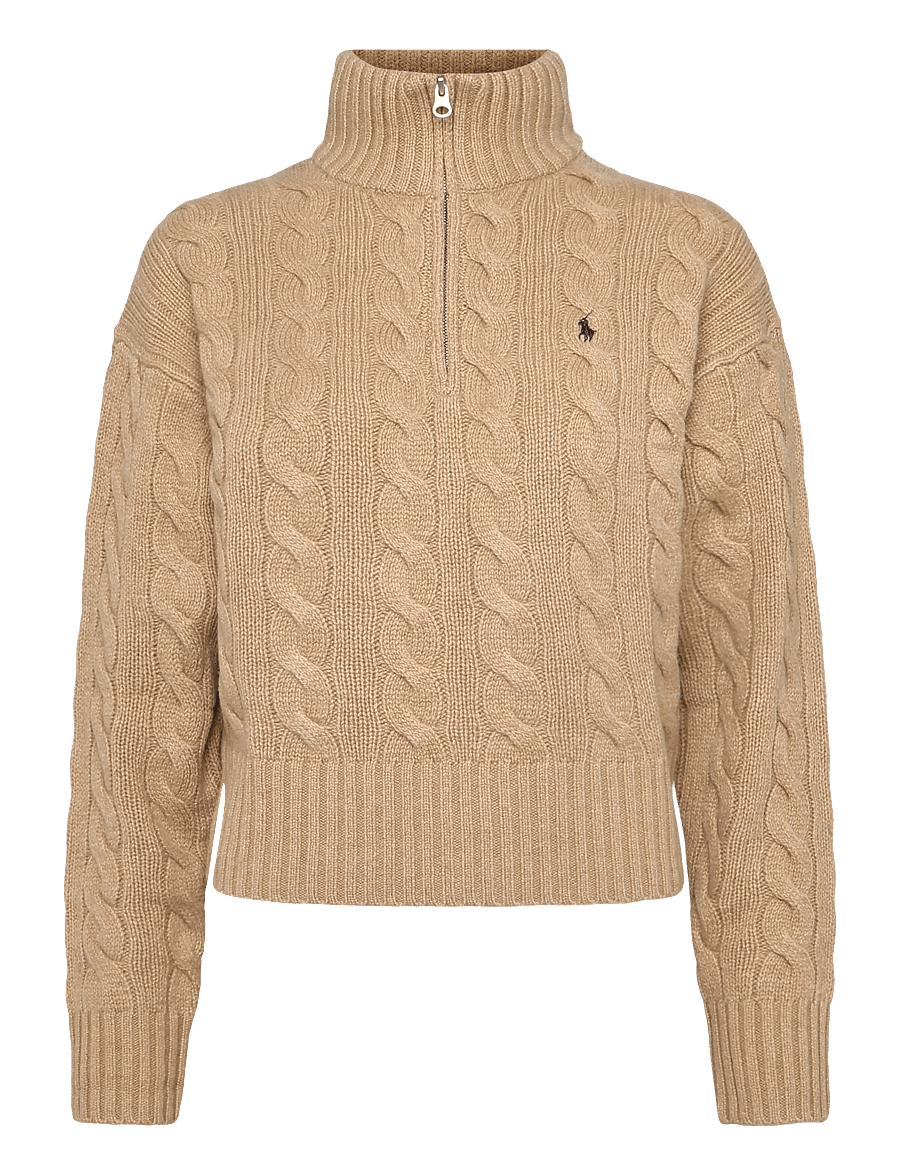 Polo Ralph Lauren - Cable Wool-Cashmere Half-Zip Sweater - kashmir - collection camel - 0