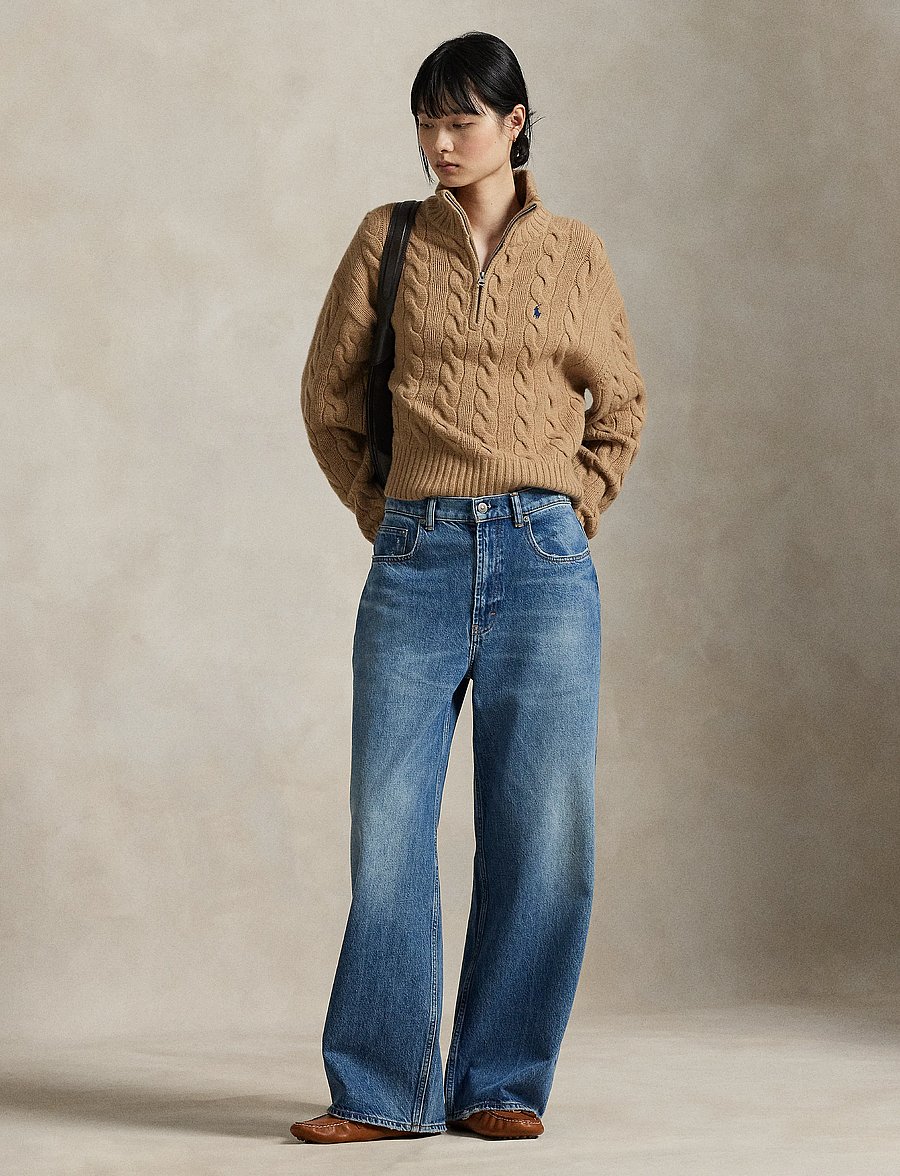 Polo Ralph Lauren - Cable Wool-Cashmere Half-Zip Sweater - kaschmir - collection camel - 1