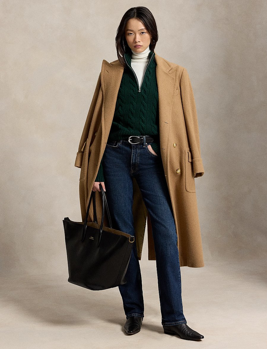 Polo Ralph Lauren - Cable Wool-Cashmere Half-Zip Sweater - kaschmir - college green - 4
