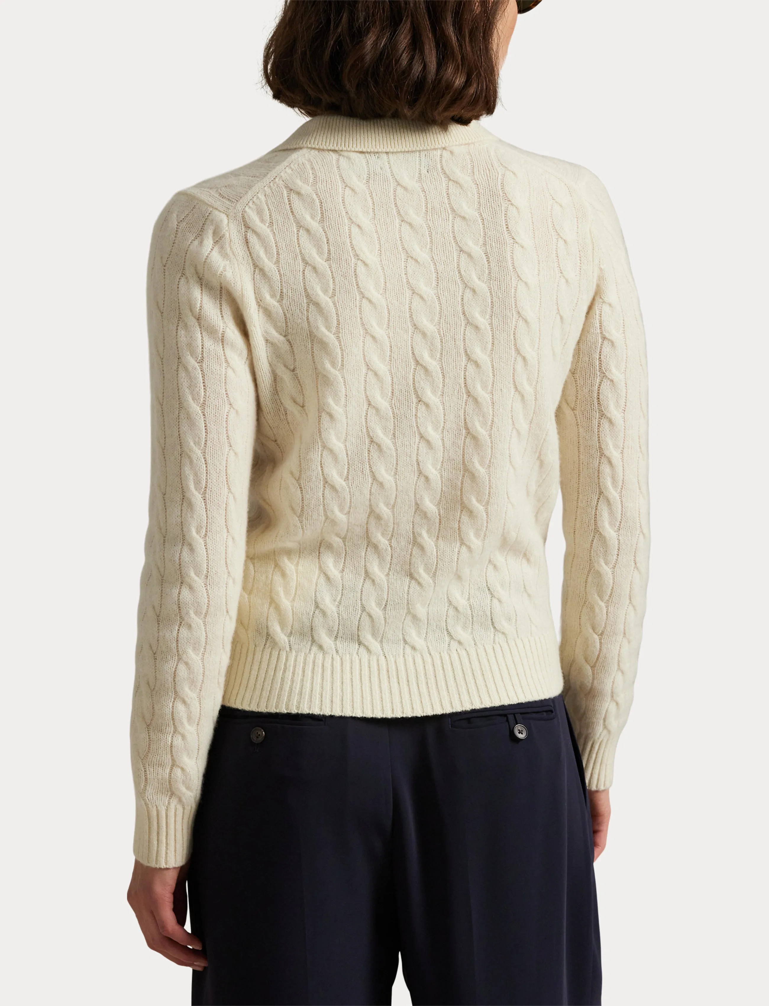 Polo Ralph Lauren Cable-Knit Wool-Cashmere Polo Sweater polotröjor dam – bild 6