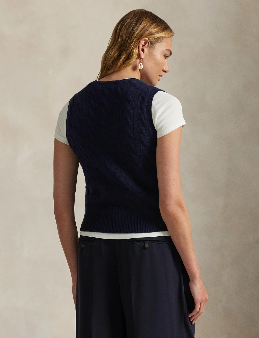 Polo Ralph Lauren - 2/15 80-20 W/CS RWS-SWEATER-PULLOVE - knitted vests - hunter navy - 2