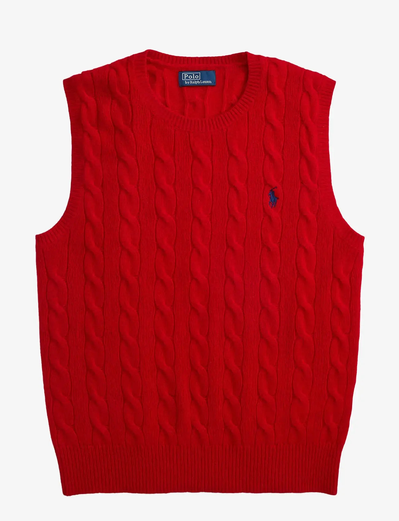 Polo Ralph Lauren - Cable-Knit Wool-Cashmere Sweater Vest - stickade västar - rl2000 red - 1