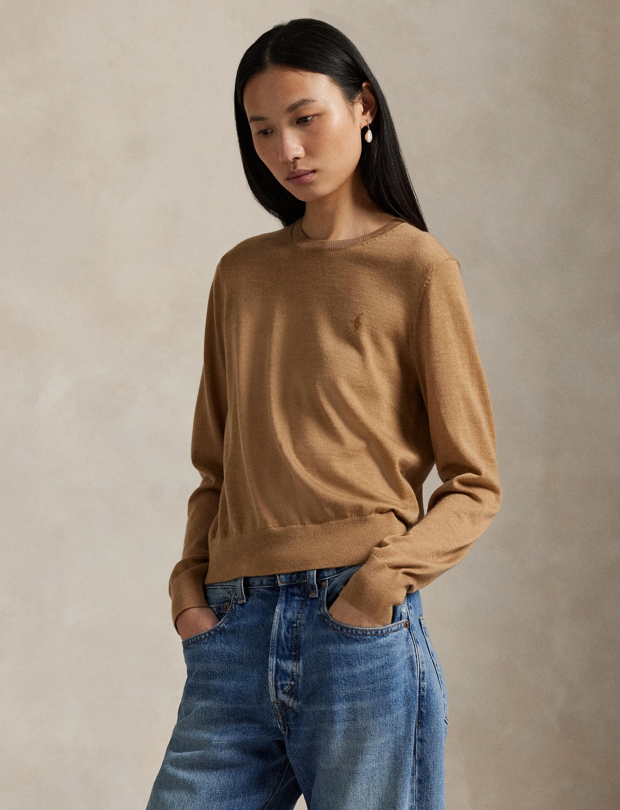 Polo Ralph Lauren - Wool Crewneck Sweater - collection camel - 3