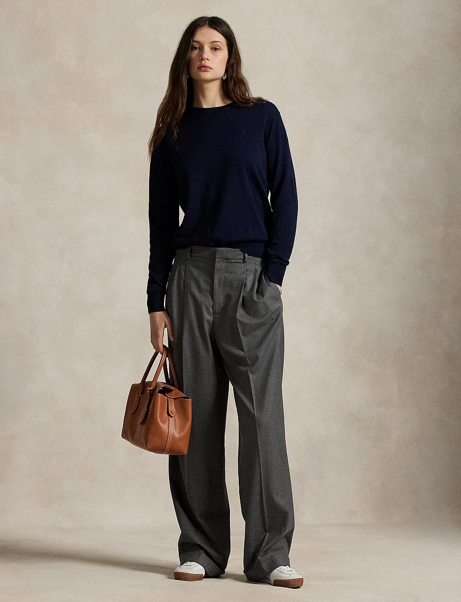 Polo Ralph Lauren - Wool Crewneck Sweater - tröjor - hunter navy - 0