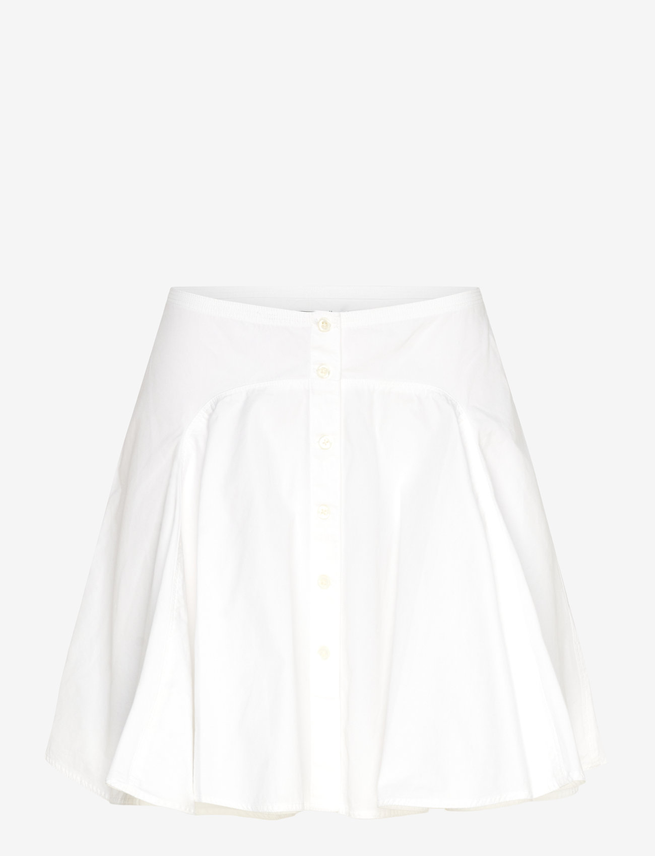 Polo Ralph Lauren - Button-Front Paneled Cotton Skirt - faltenröcke - white - 0