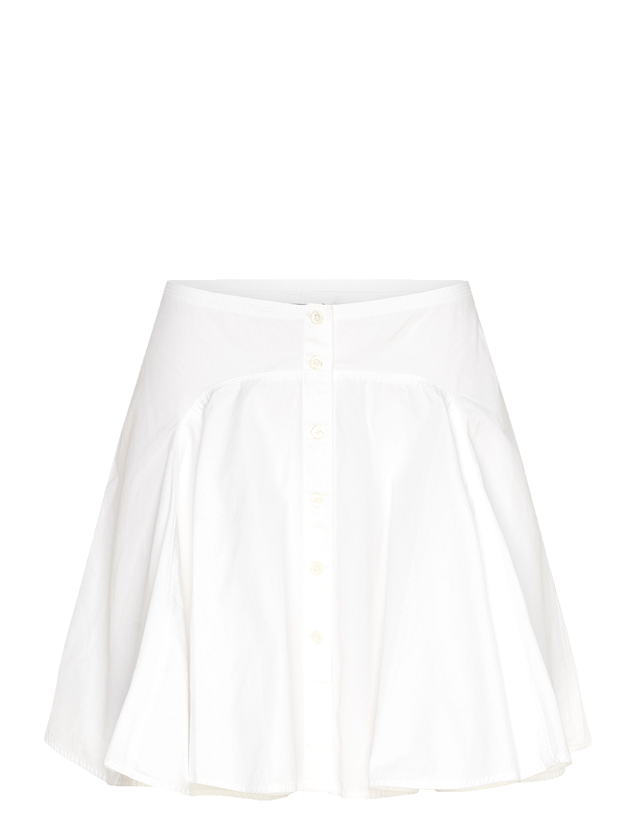 Polo Ralph Lauren - Button-Front Paneled Cotton Skirt - faltenröcke - white - 0