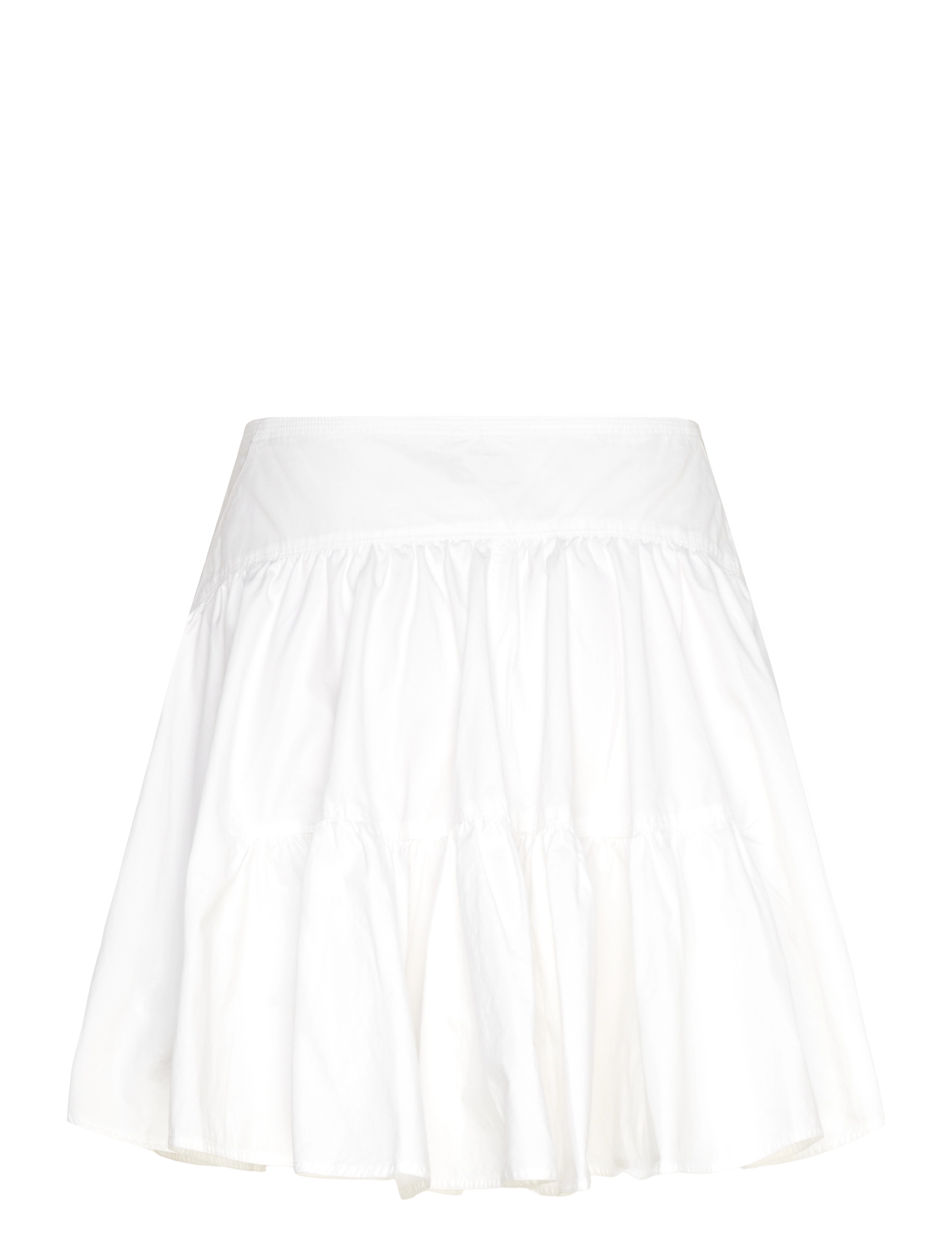 Polo Ralph Lauren - Button-Front Paneled Cotton Skirt - jupes plissées - white - 1