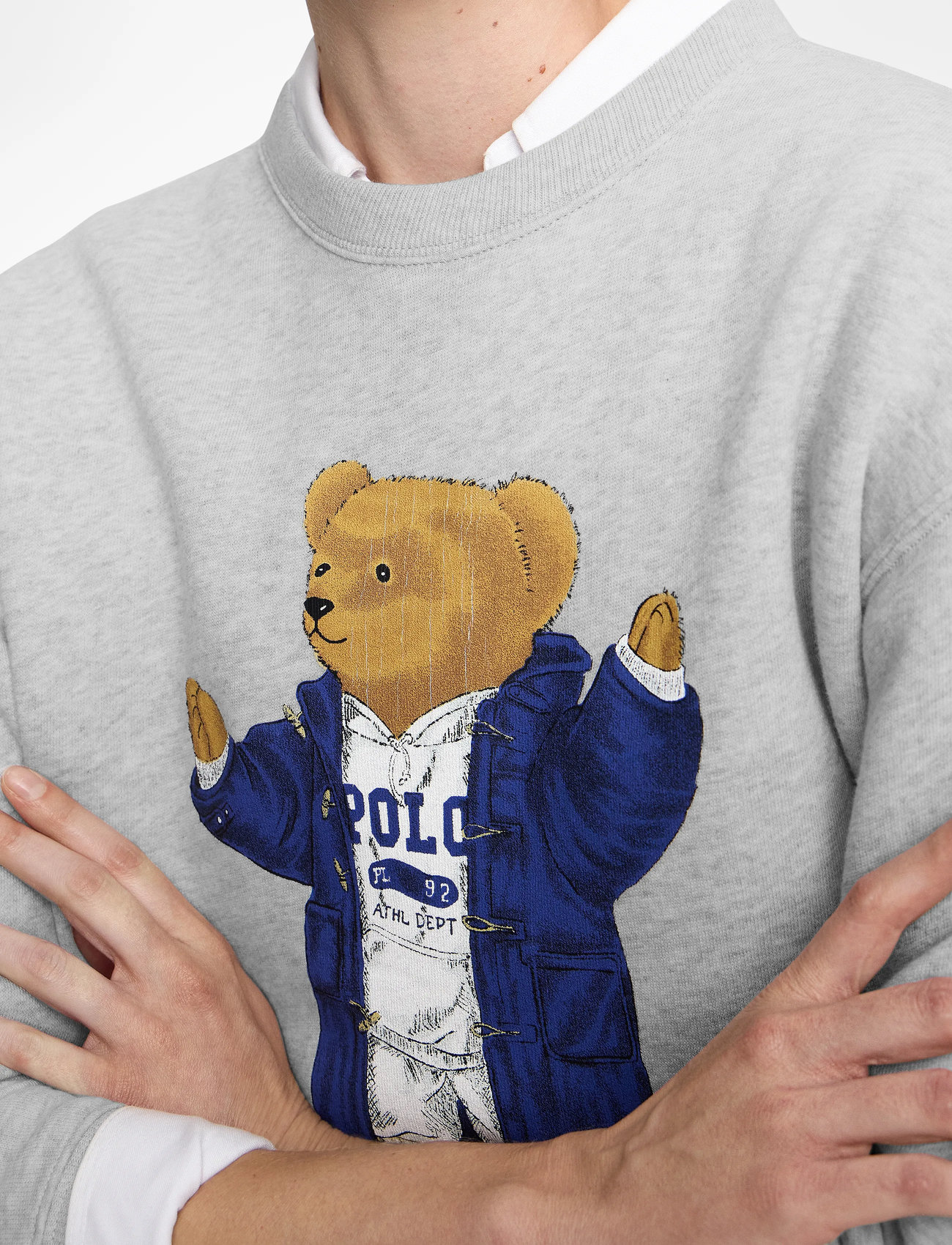 Polo Ralph Lauren - Polo Bear Fleece Crewneck - sweatshirts - light smoke heath - 5