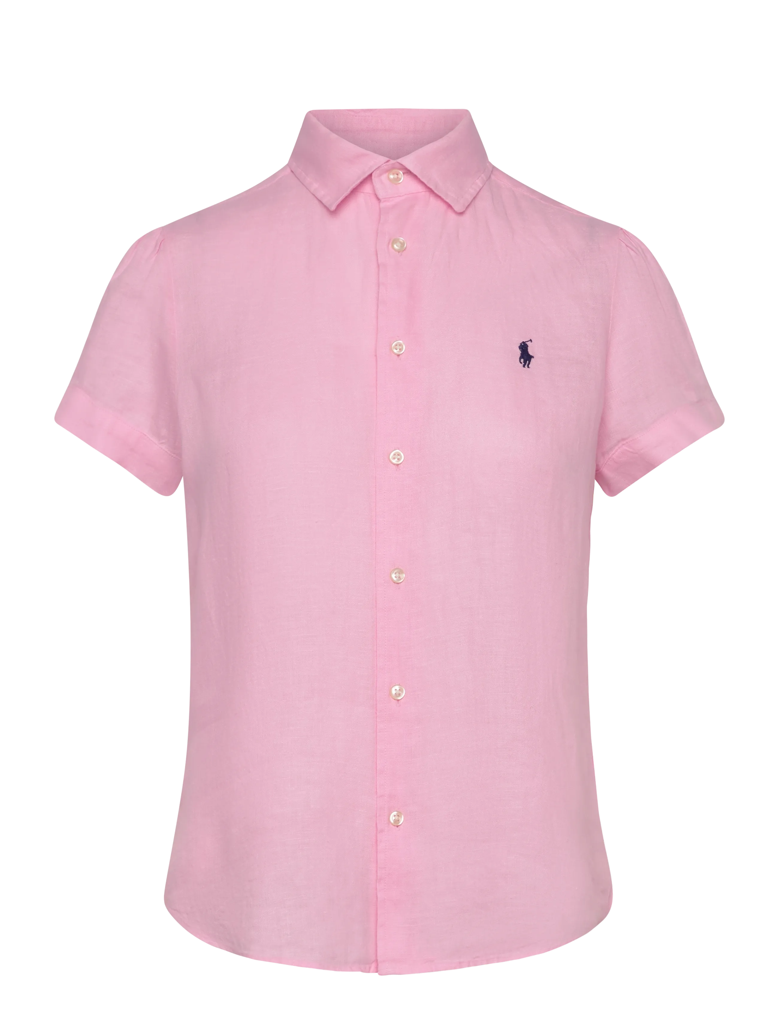 Polo Ralph Lauren 17/1 Pd Linen-Wvn-Shirt, Kvinder, Kortærmet Hørskjorte, Pink, Str: M