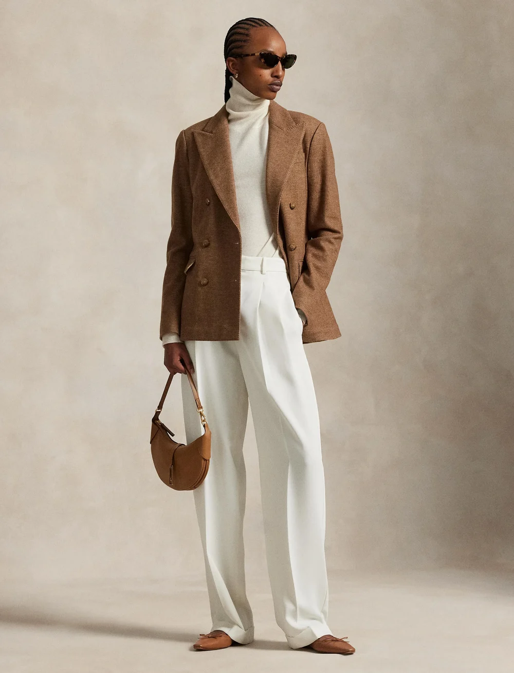 Polo Ralph Lauren - Double-Breasted Herringbone Blazer - zweireihige blazer - tan herringbone - 0