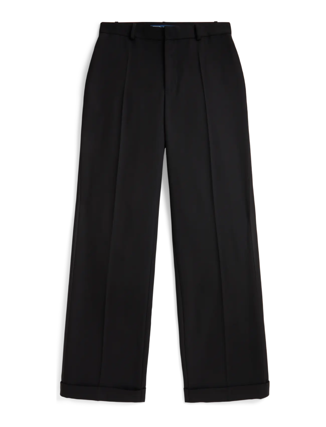 Polo Ralph Lauren High-Rise Wool Relaxed Straight Pant - Hosen - POLO BLACK / black