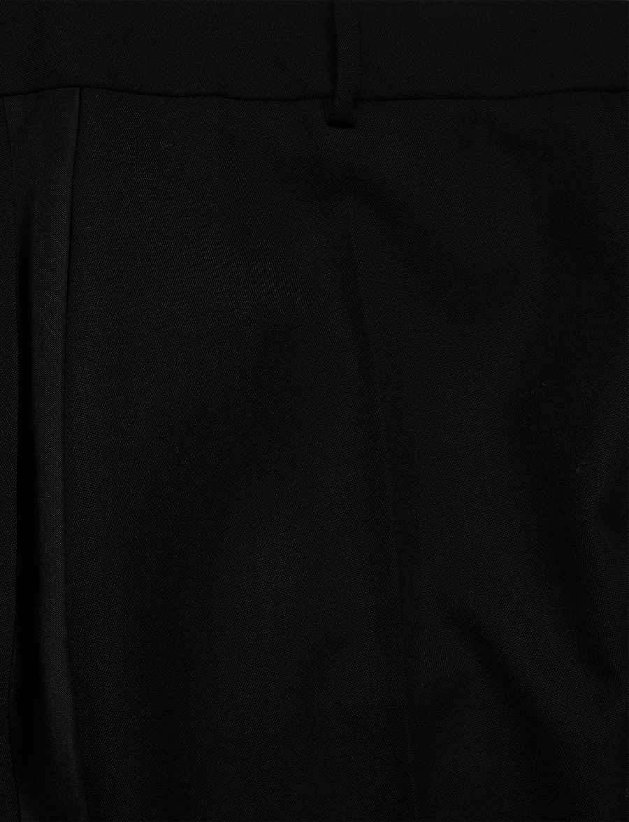 Polo Ralph Lauren - High-Rise Wool Relaxed Straight Pant - hose mit geradem bein - polo black - 2