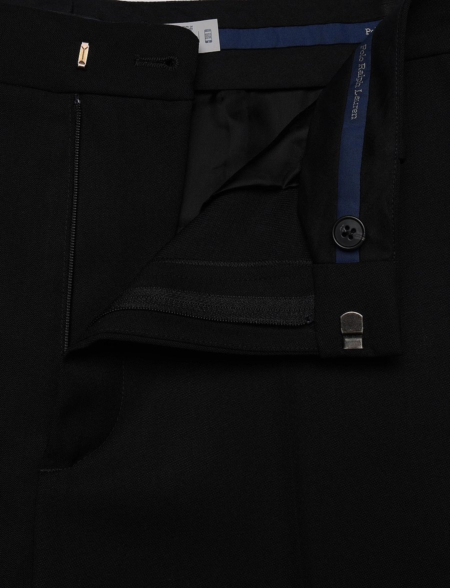 Polo Ralph Lauren - High-Rise Wool Relaxed Straight Pant - hose mit geradem bein - polo black - 3