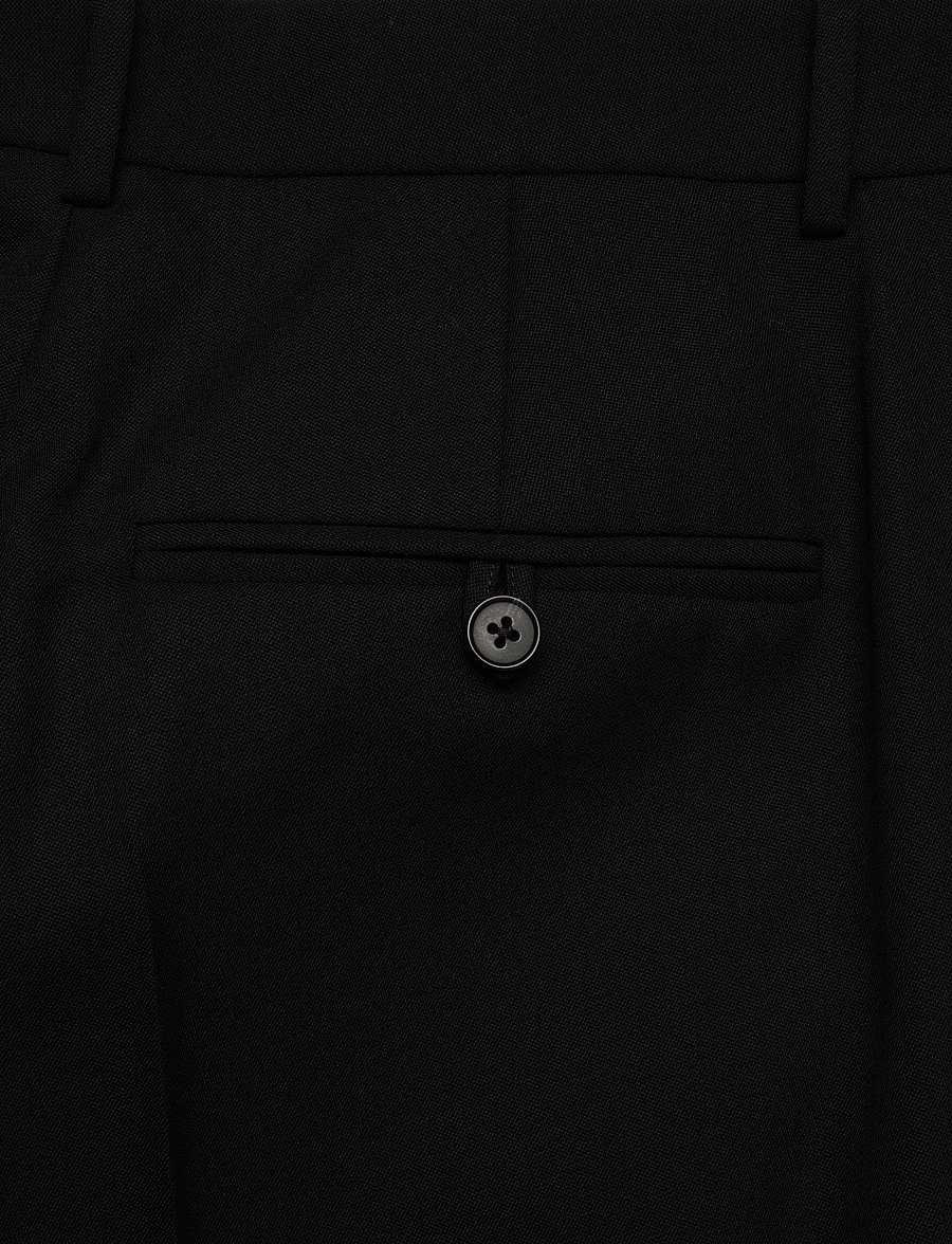 Polo Ralph Lauren - High-Rise Wool Relaxed Straight Pant - hose mit geradem bein - polo black - 4
