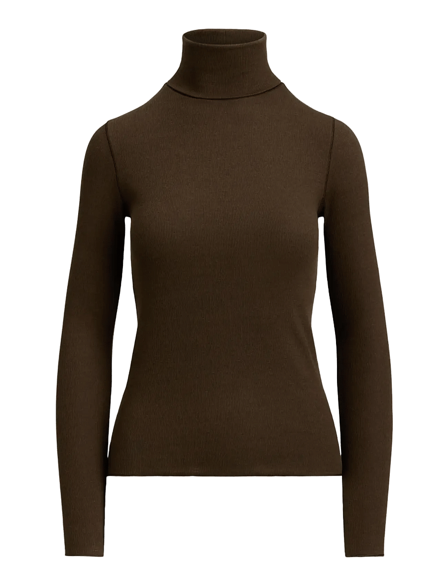 Polo Ralph Lauren - Stretch-Blend Turtleneck - rullekraver - dark brown - 1