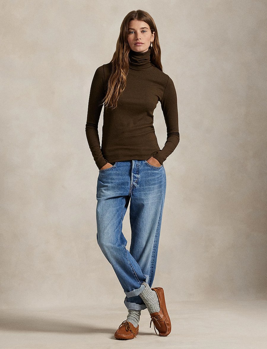 Polo Ralph Lauren - Stretch-Blend Turtleneck - rullekraver - dark brown - 0