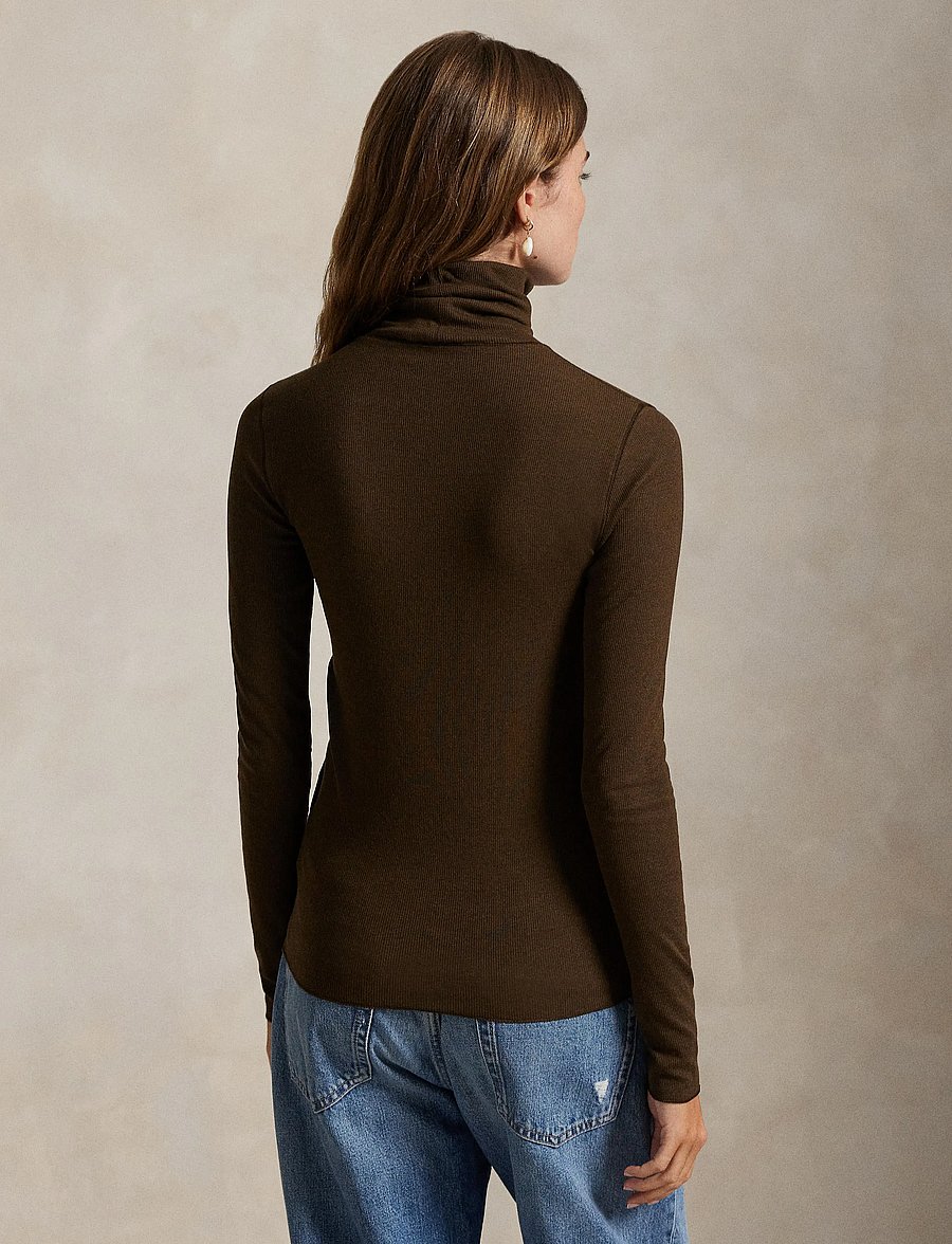 Polo Ralph Lauren - Stretch-Blend Turtleneck - rullekraver - dark brown - 2