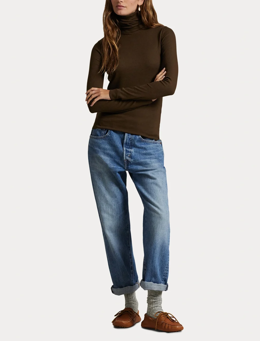 Polo Ralph Lauren - Stretch-Blend Turtleneck - rollkragenpullover - dark brown - 4