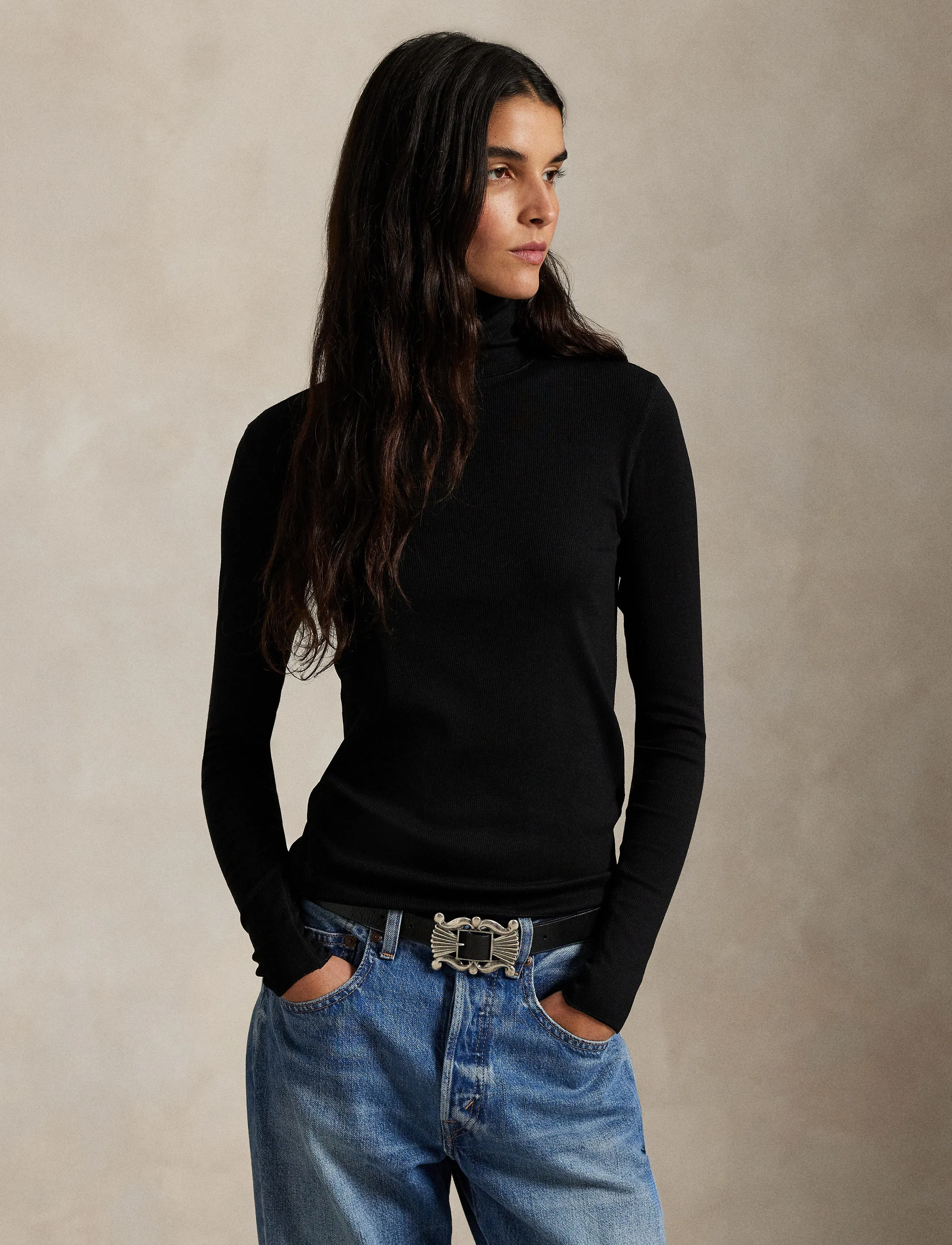 Polo Ralph Lauren - Stretch-Blend Turtleneck - polo black - 3