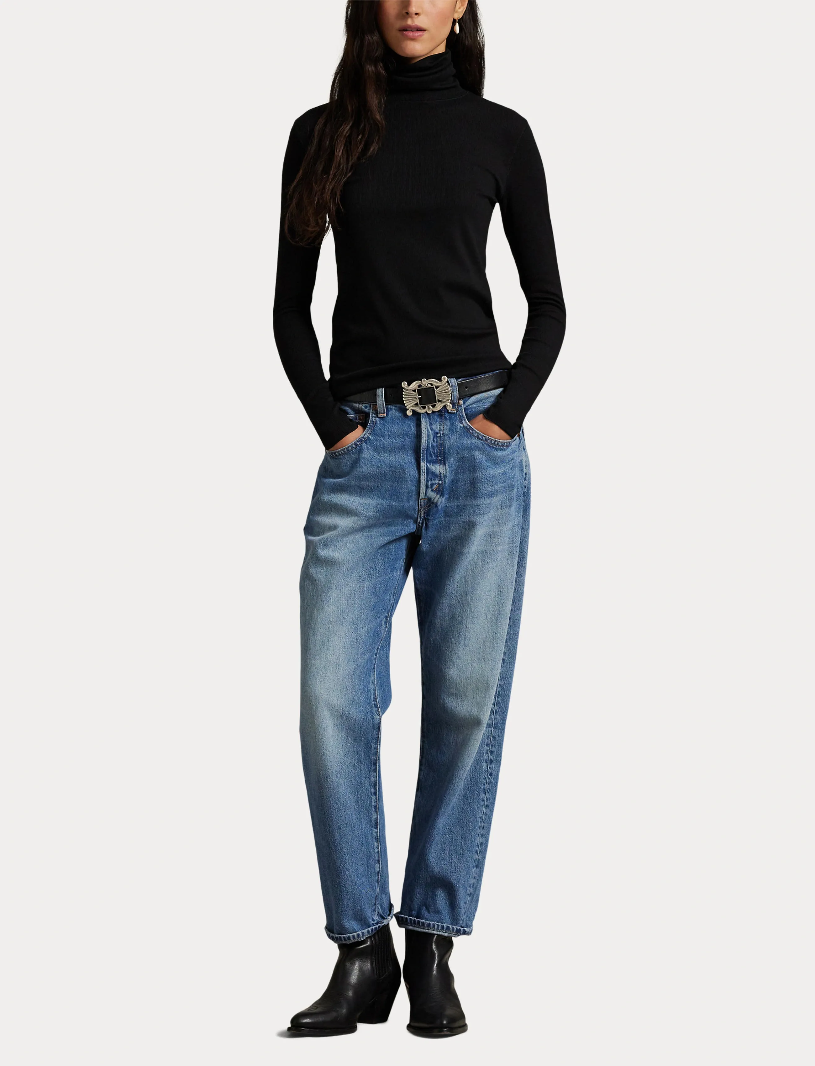 Polo Ralph Lauren - Stretch-Blend Turtleneck - polo black - 4