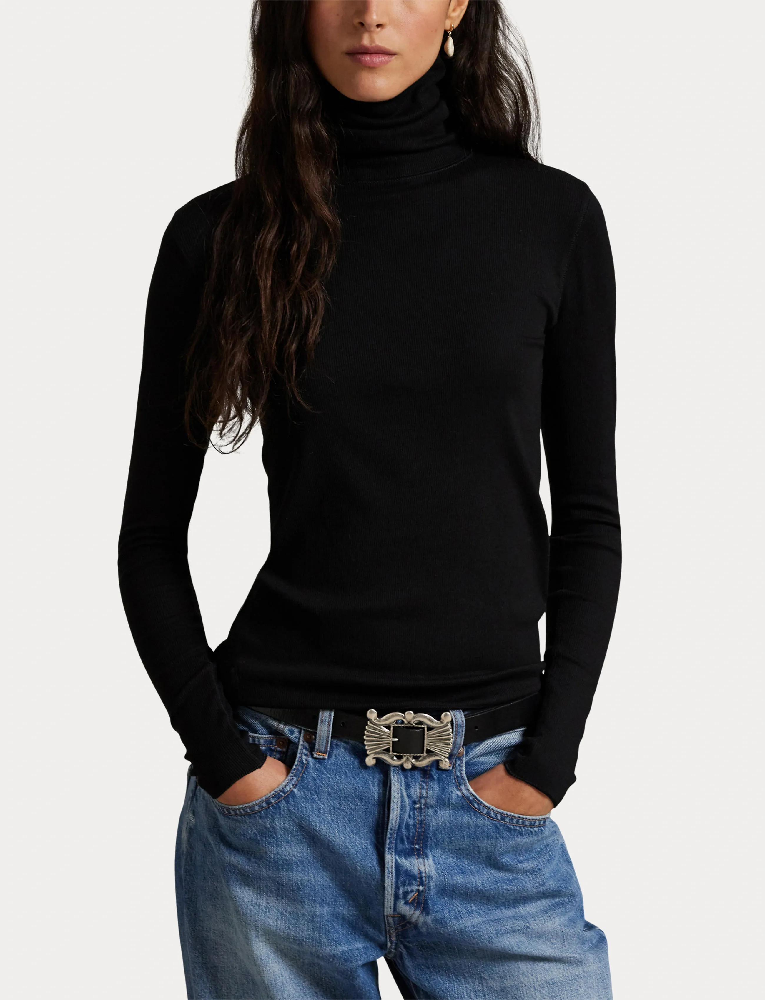 Polo Ralph Lauren - Stretch-Blend Turtleneck - polo black - 5