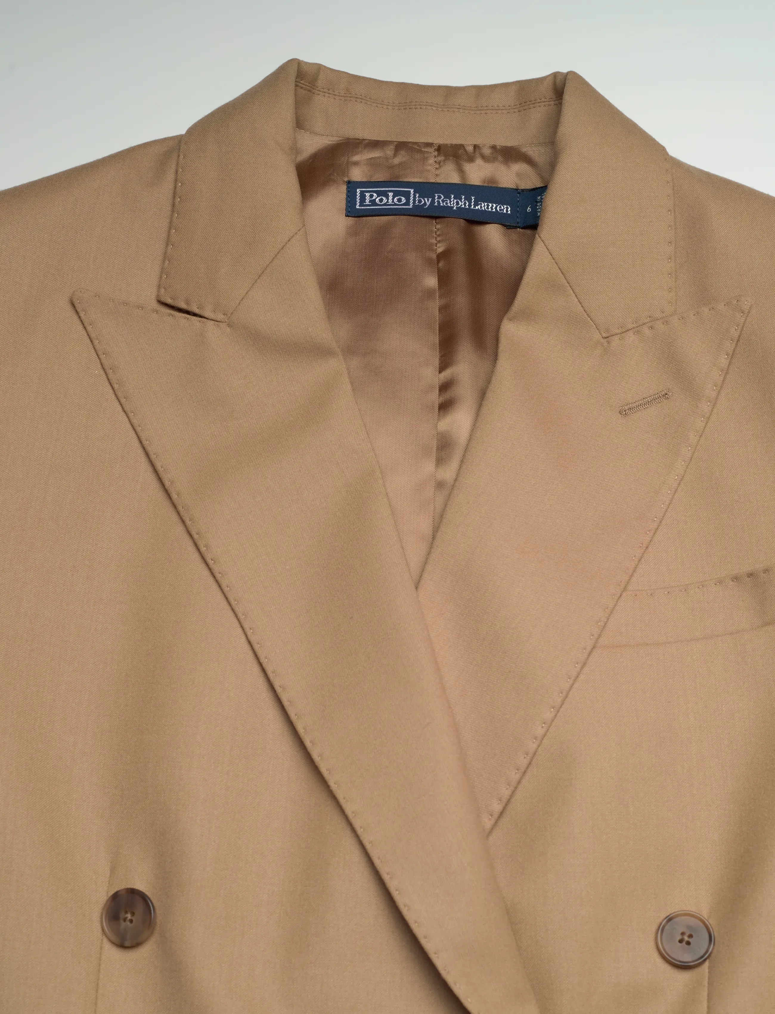 Polo Ralph Lauren - 2/90 STRTCH WL FL-WVN-BLAZER/SPORT - blazers à double boutonnage - camel - 2