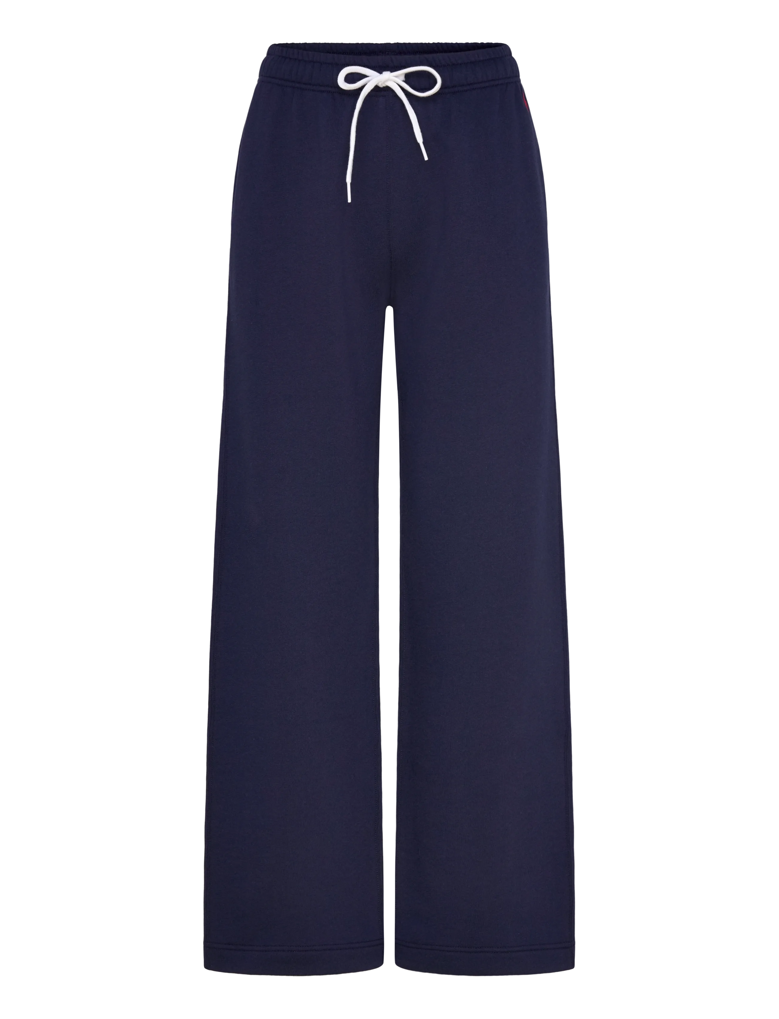 Drawstring Fleece Wide-Leg Sweatpant