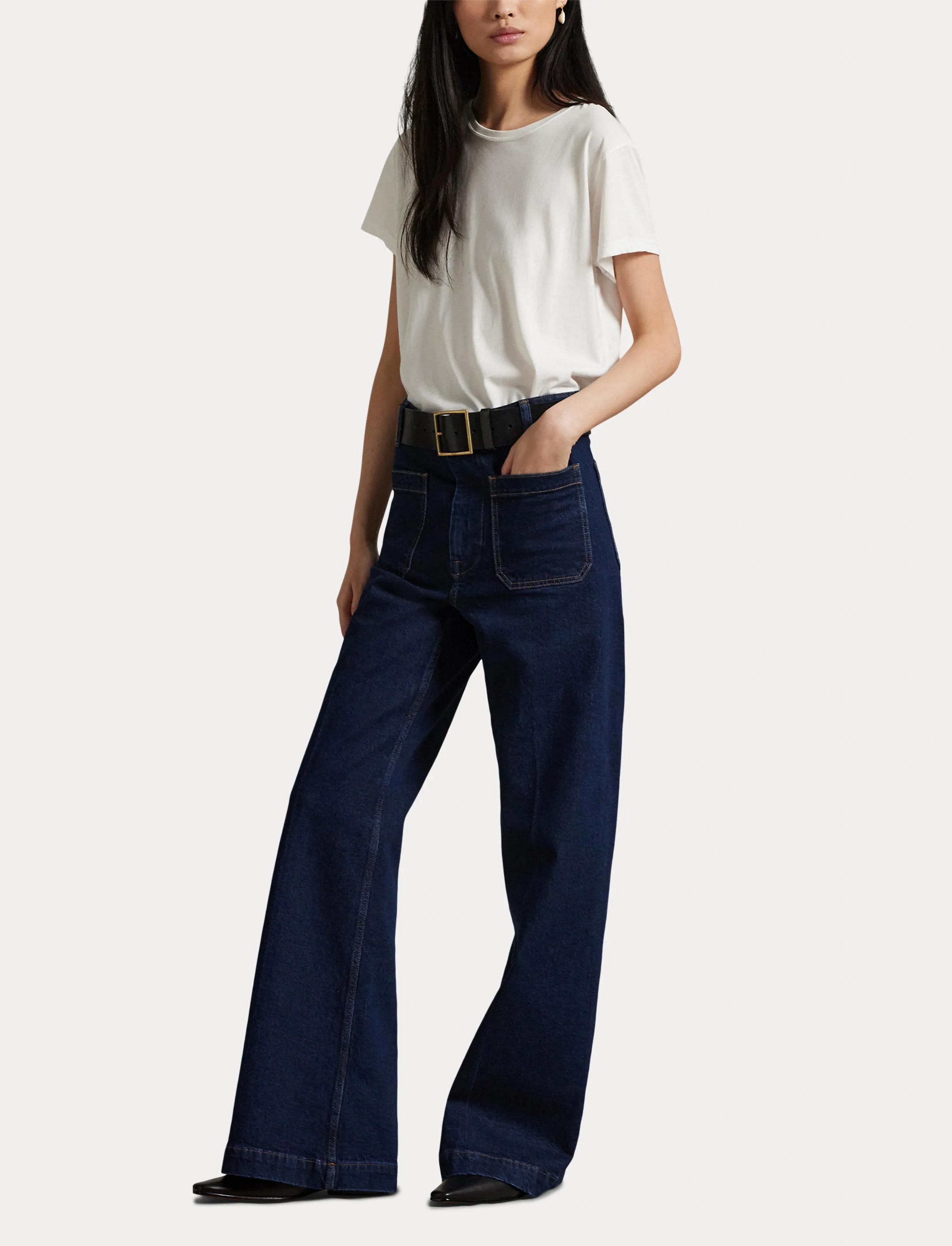 Polo Ralph Lauren - High-Rise Boot Jean - hosen mit weitem bein - kinsey wash - 4