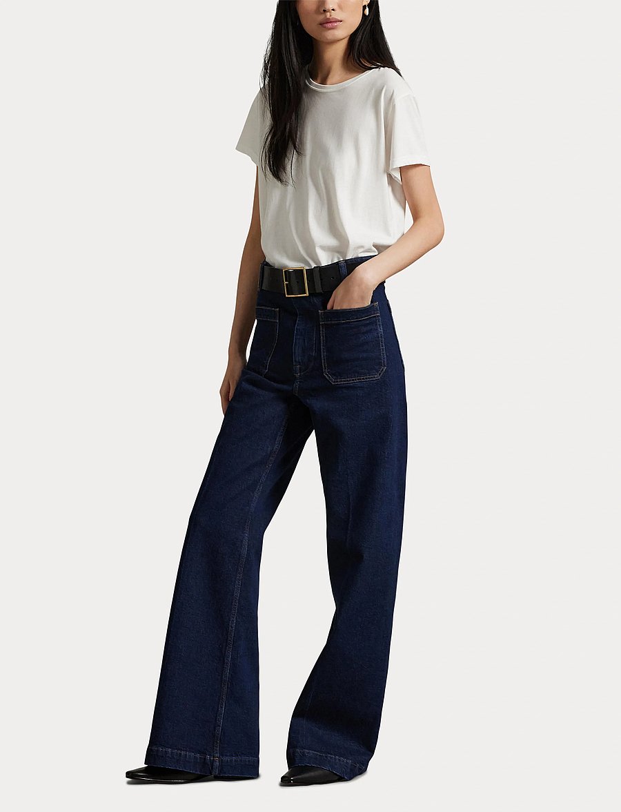 Polo Ralph Lauren - High-Rise Boot Jean - hosen mit weitem bein - kinsey wash - 4