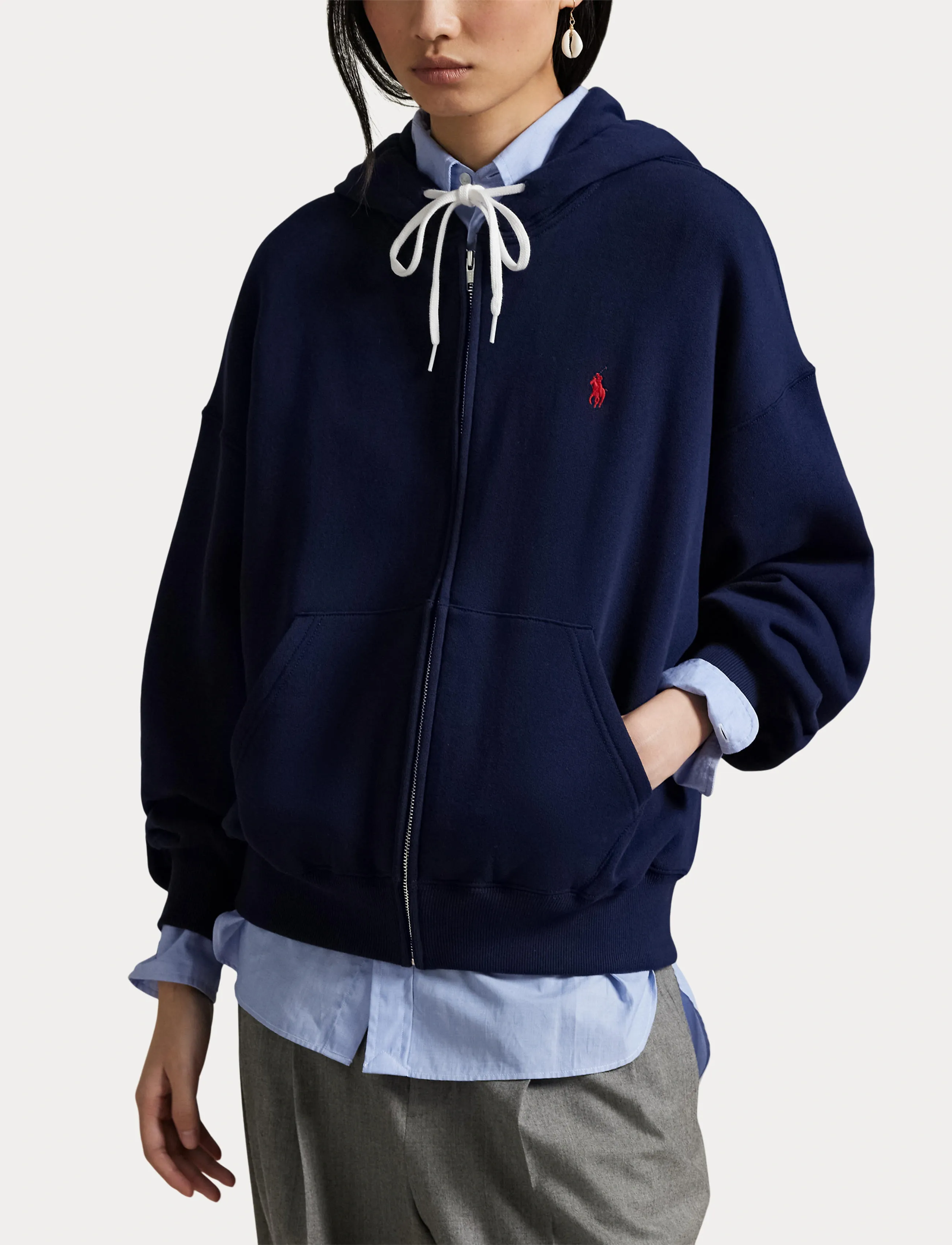 Polo Ralph Lauren - Fleece Full-Zip Hoodie - sweatshirts & hoodies - cruise navy - 5