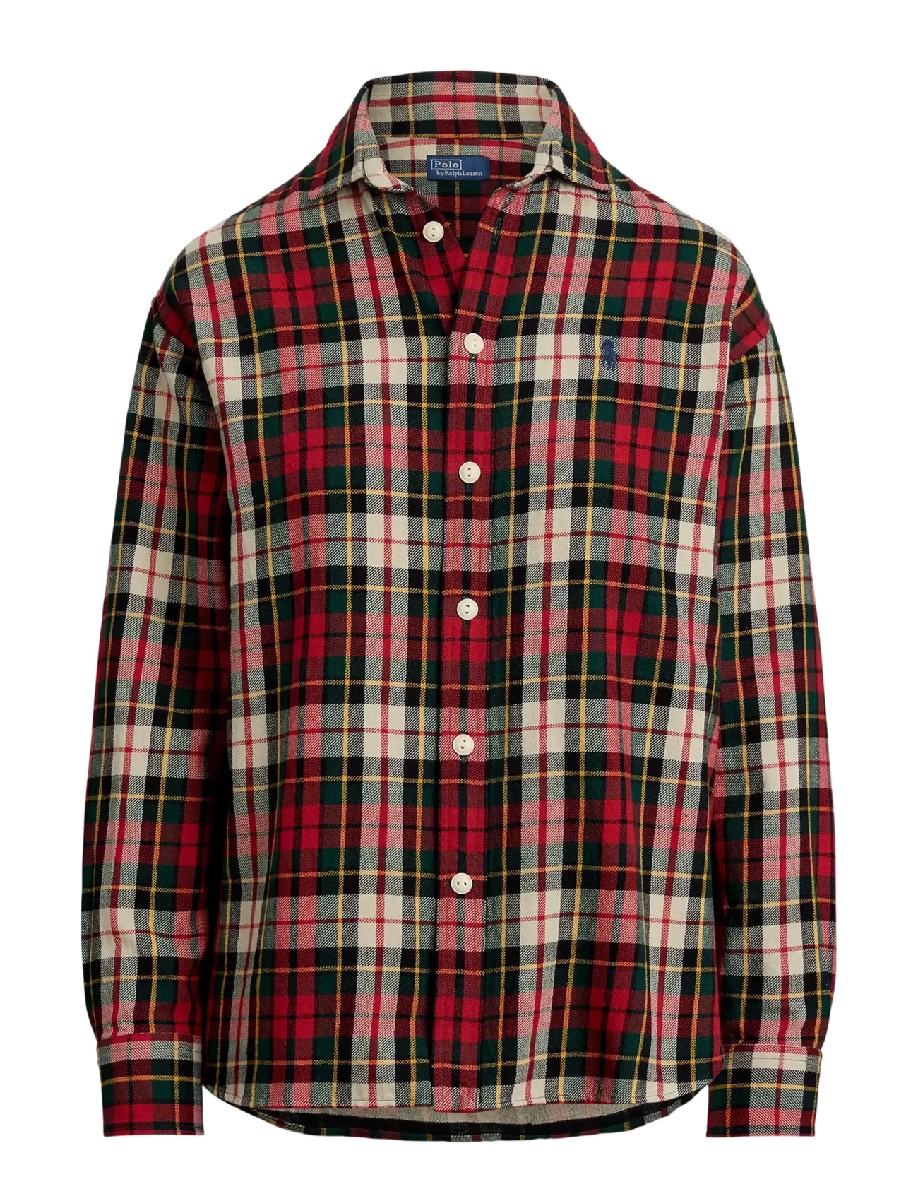 Polo Ralph Lauren - Relaxed Fit Plaid Cotton Twill Shirt - 6511 red-offwhite - 1