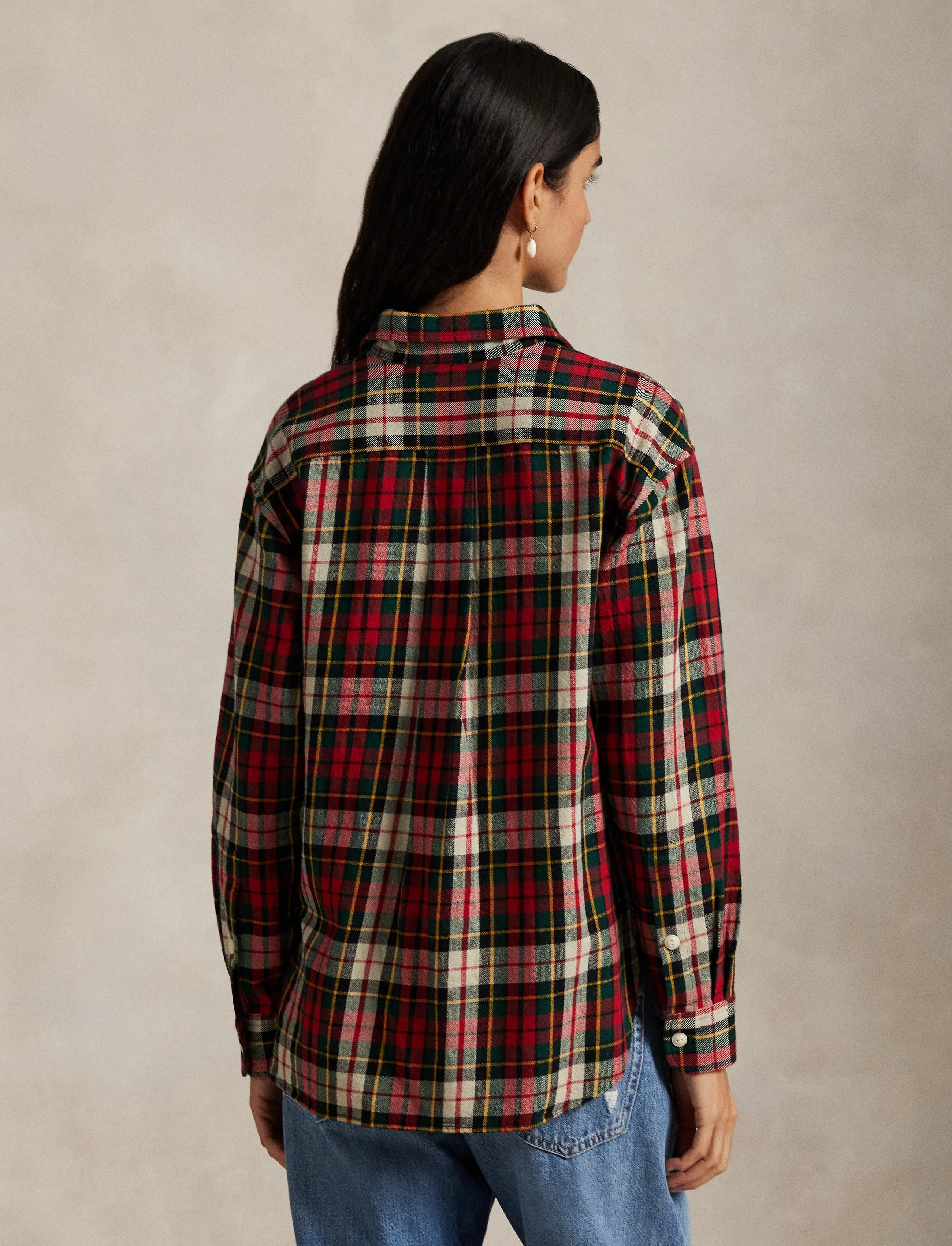 Polo Ralph Lauren - Relaxed Fit Plaid Cotton Twill Shirt - 6511 red-offwhite - 2