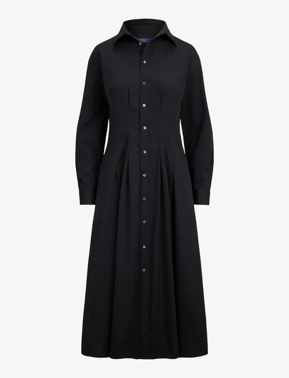 Polo Ralph Lauren - Pleated Cotton Shirtdress - skjortklänningar - polo black - 1